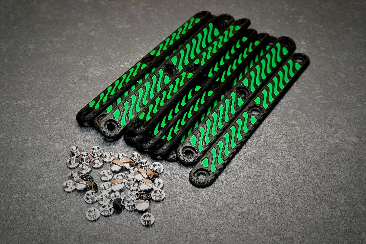 Handle Set PLA - Green/Black - 6-Pack