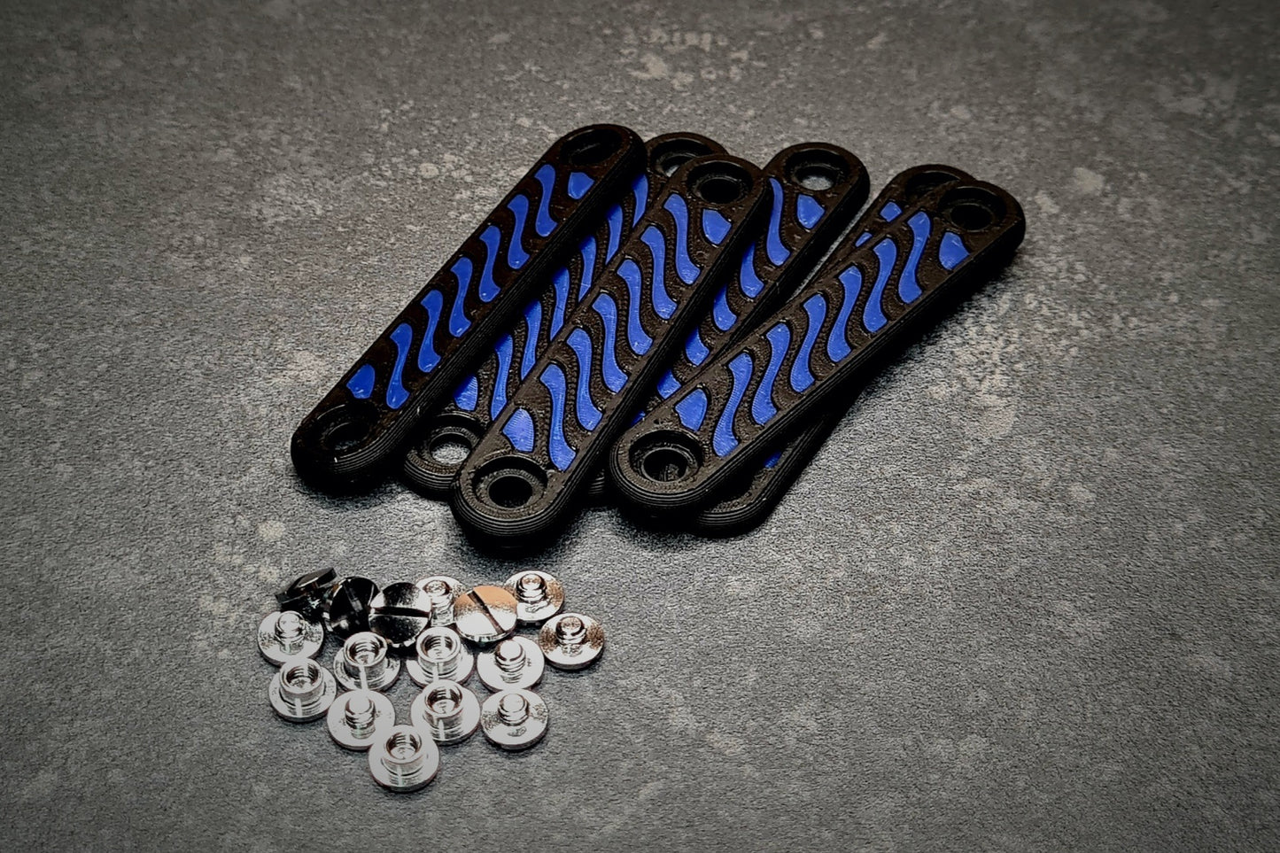 Handle Set PLA - Dual Line - Blue/Black - 3-Pack