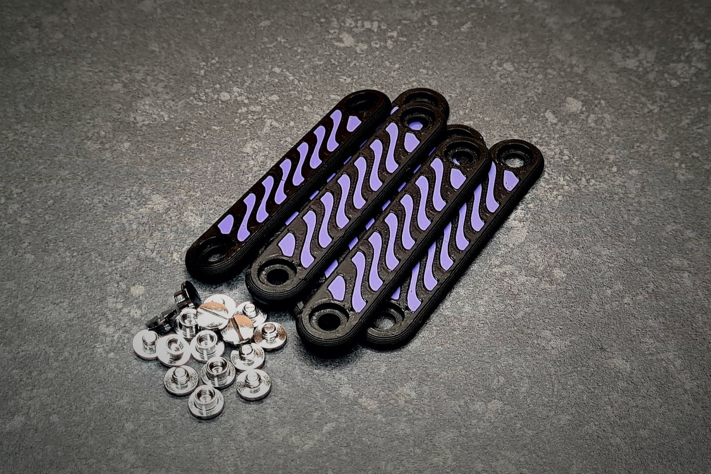 Handle Set PLA - Dual Line - Purple/Black - 3-Pack