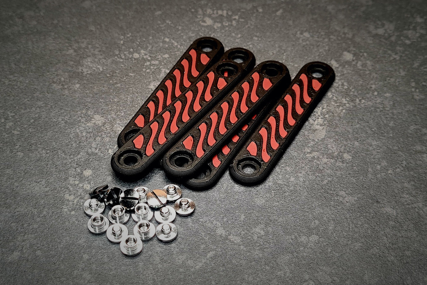 Handle Set PLA - Dual Line - Red/Black - 3-Pack