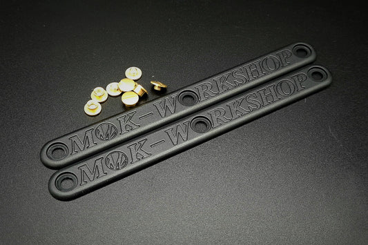 Griffset ABS - Schwarz mit Messingschrauben